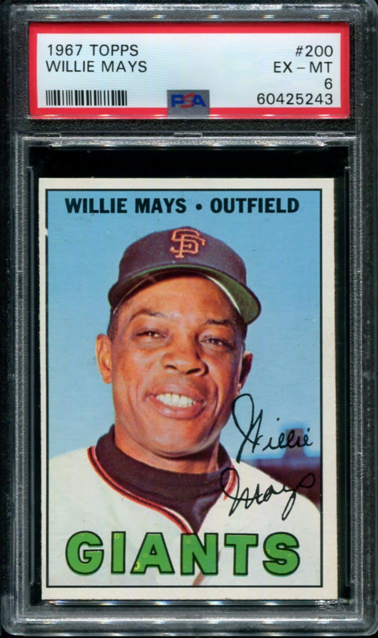 1967 Topps 200 Willie Mays PSA 6 HOF 60425243 All Star Cards Inc