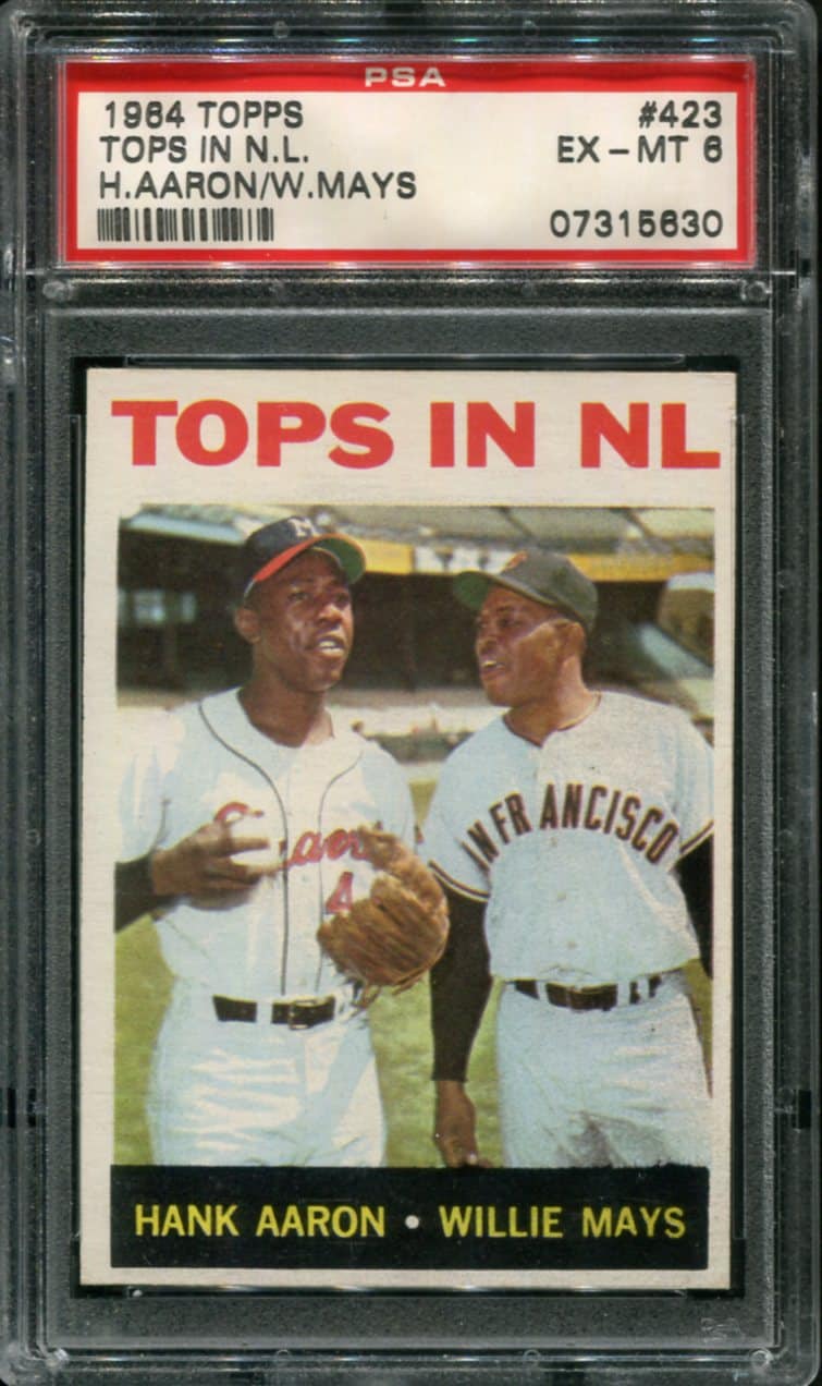 Topps Tops In Nl Hank Aaron Willie Mays Psa Hof