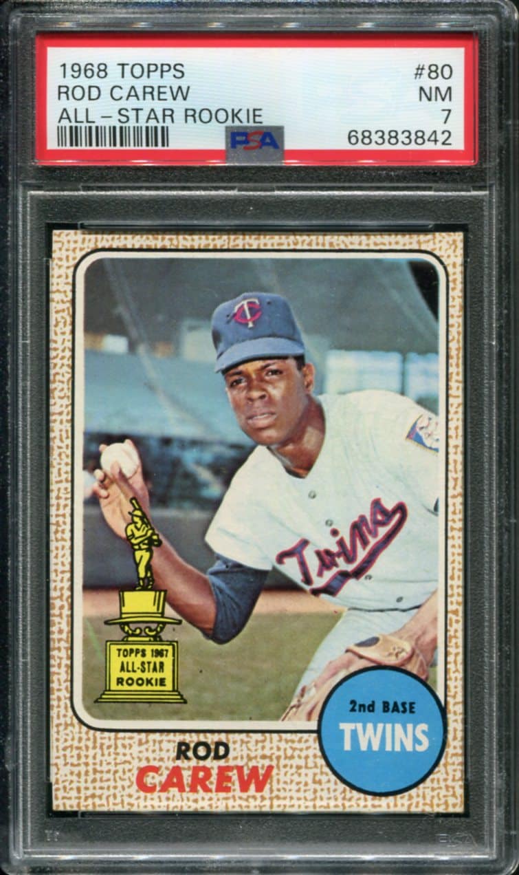 1968 Topps 80 Rod Carew PSA 7 HOF 68383842 All Star Cards Inc