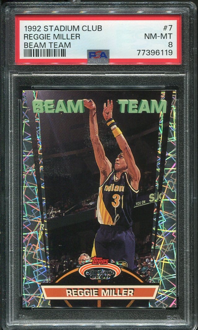 1992 Stadium Club Beam Team 7 Reggie Miller PSA 8 77396119 All