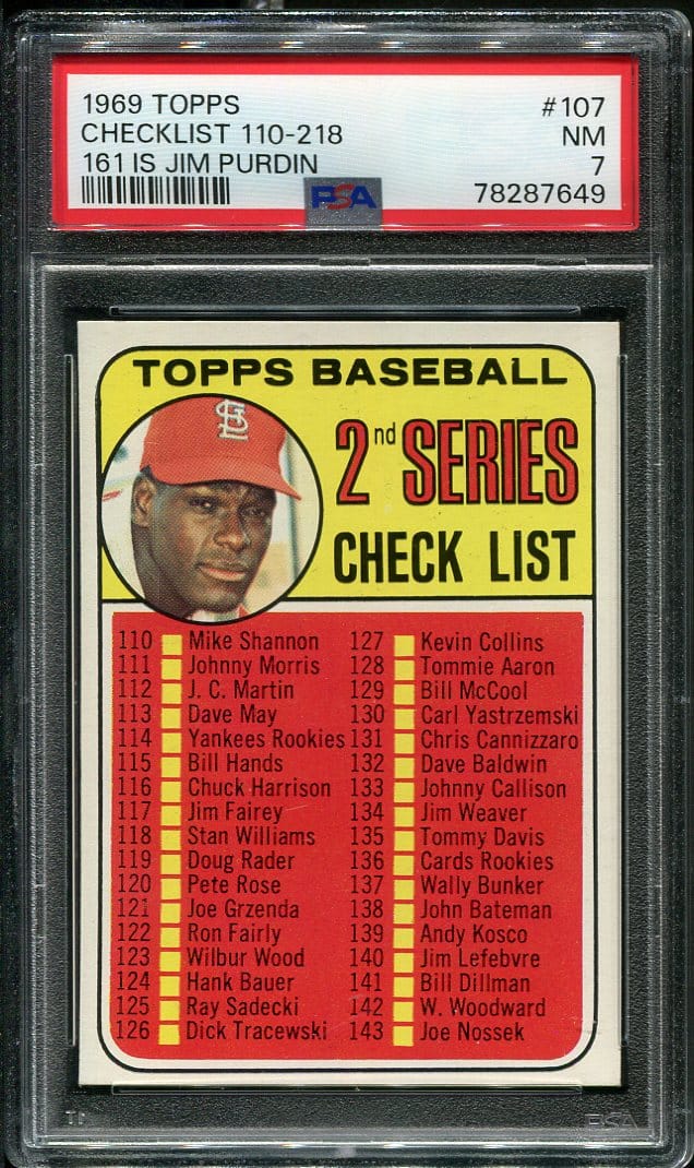 Topps Checklist Bob Gibson Psa All Star