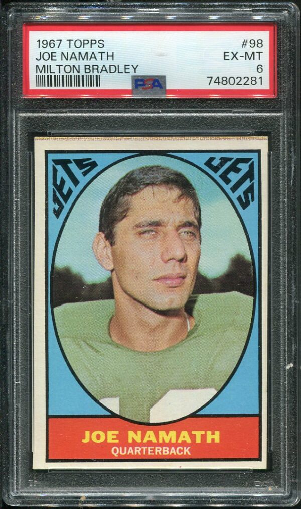 Topps Milton Bradley Joe Namath Psa Hof All