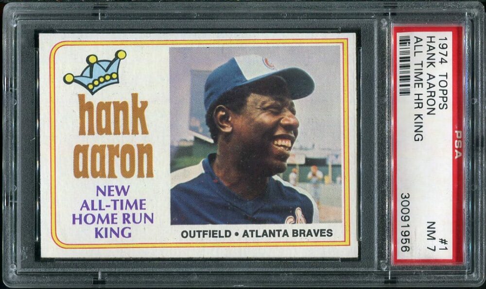 1974 Topps 1 Hank Aaron All Time HR King PSA 7 HOF 30091956 All