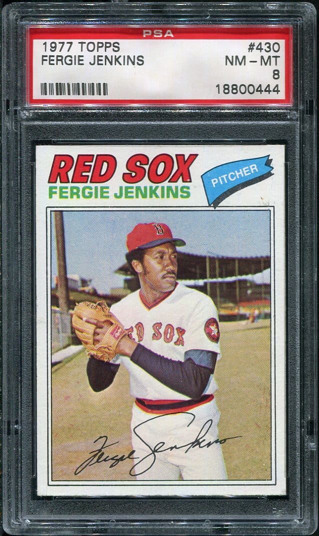 1977 Topps 430 Fergie Jenkins PSA 8 HOF 18800444 All Star Cards Inc