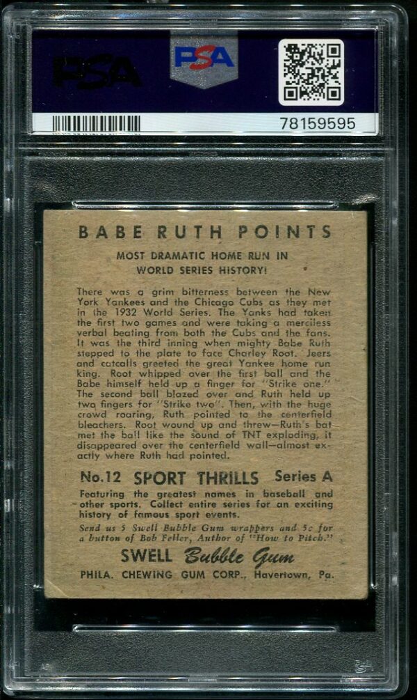 1948 Swell Sport Thrills 12 Most Dramatic Home Run Babe Ruth Lou