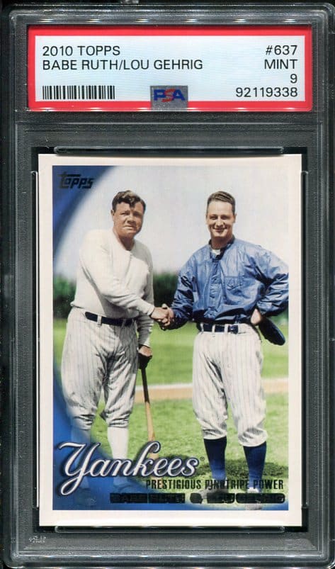 Topps Babe Ruth Lou Gehrig Psa Hof All Star