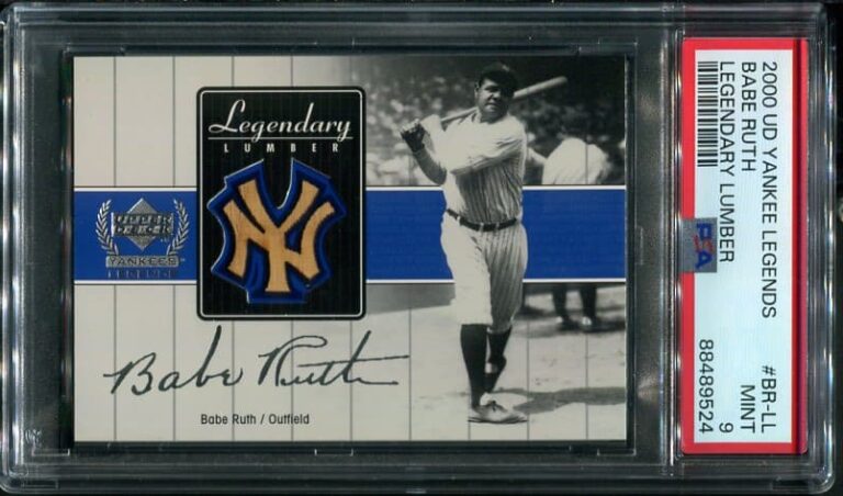 Upper Deck Yankee Legends Br Ll Babe Ruth Legendary Lumber Game