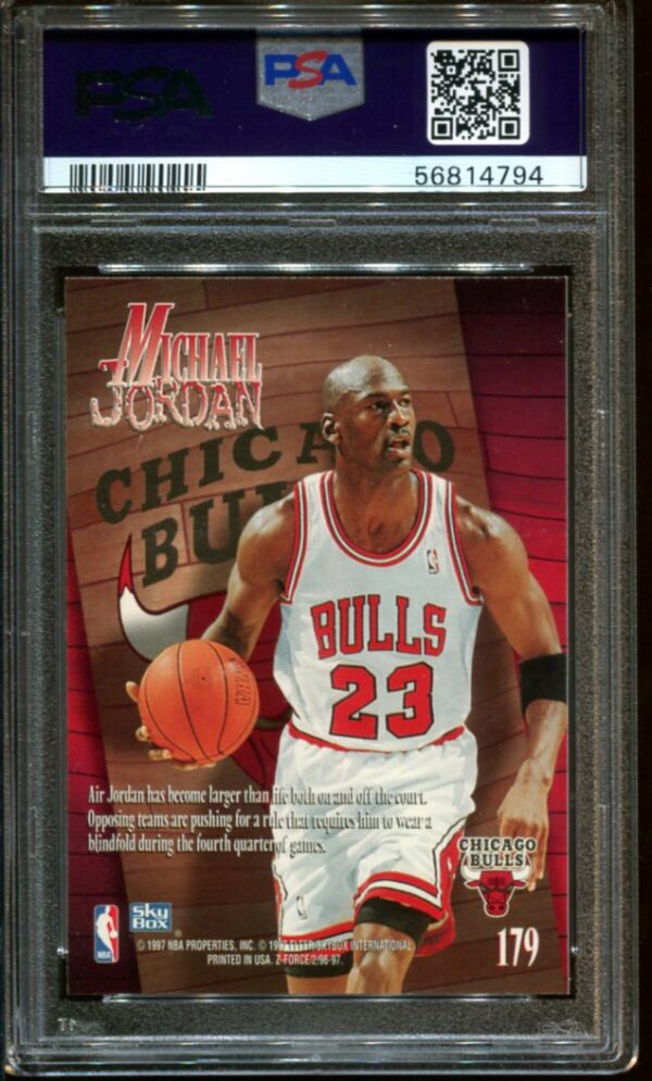 1996 SkyBox Z-Force #179 Michael Jordan PSA 9 HOF (56814794) - Image 2