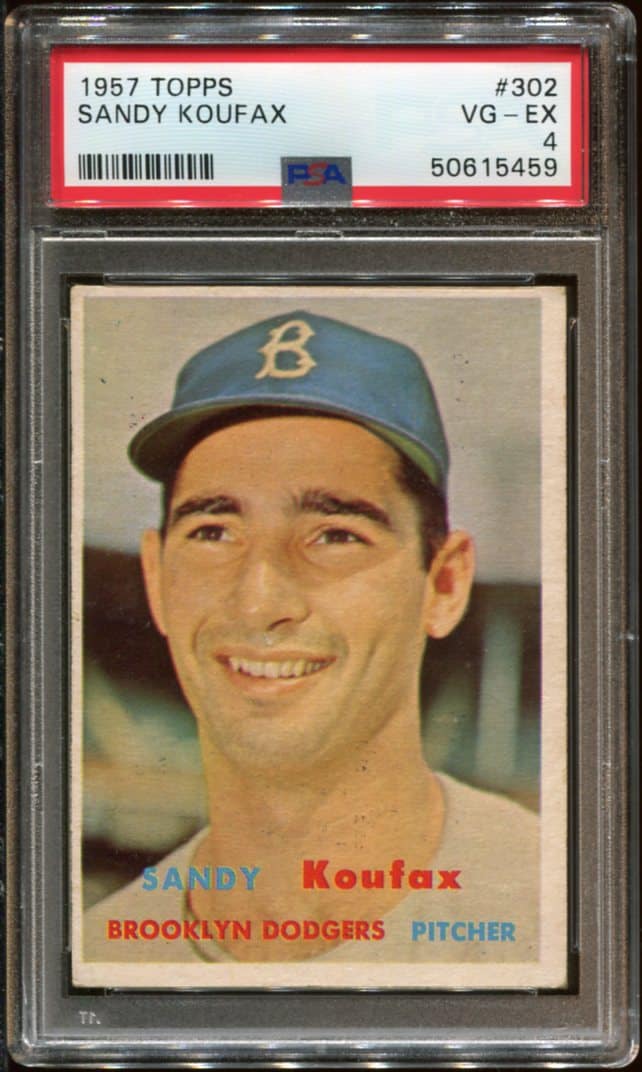 1957 Topps #302 Sandy Koufax PSA 4 HOF (50615459) - All Star Cards Inc