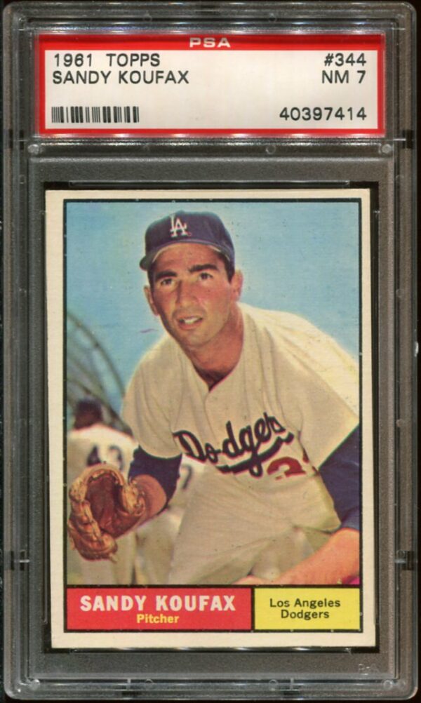 1961 Topps #344 Sandy Koufax PSA 7 HOF (40397414)