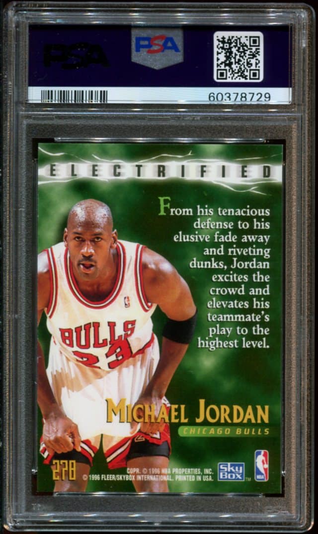 1995 SkyBox Premium Electrified #278 Michael Jordan PSA 8 (60378729 ...