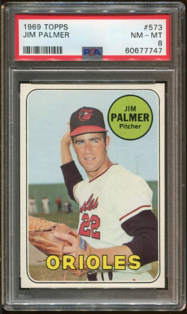 1969 Topps #573 Jim Palmer PSA 8 HOF (60677747)