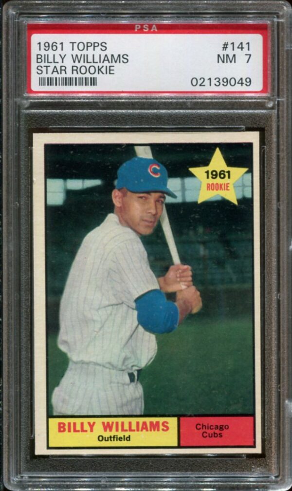 1961 Topps #141 Billy Williams RC PSA 7 HOF (02139049)