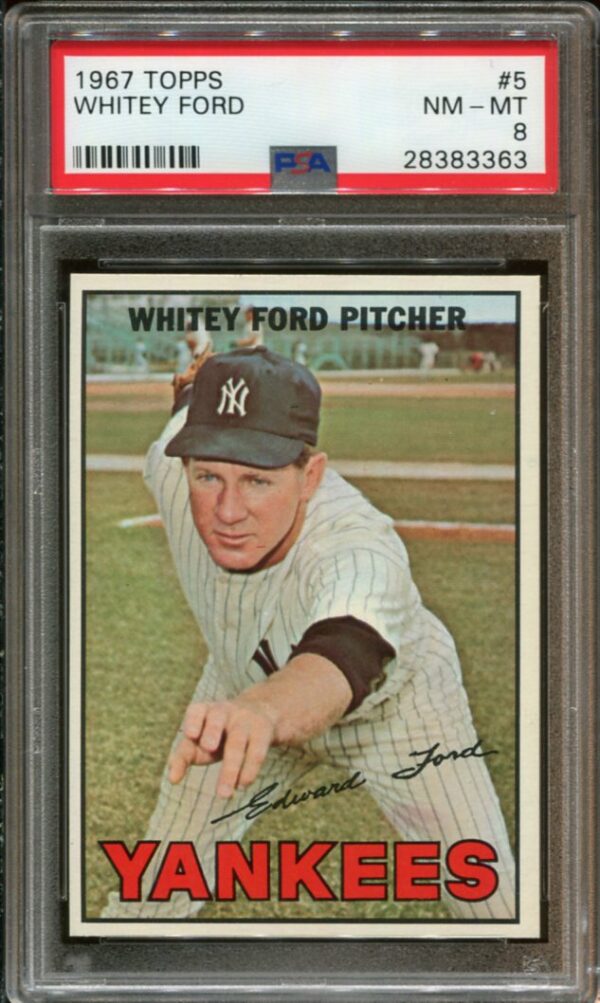 1967 Topps #5 Whitey Ford PSA 8 HOF (28383363)