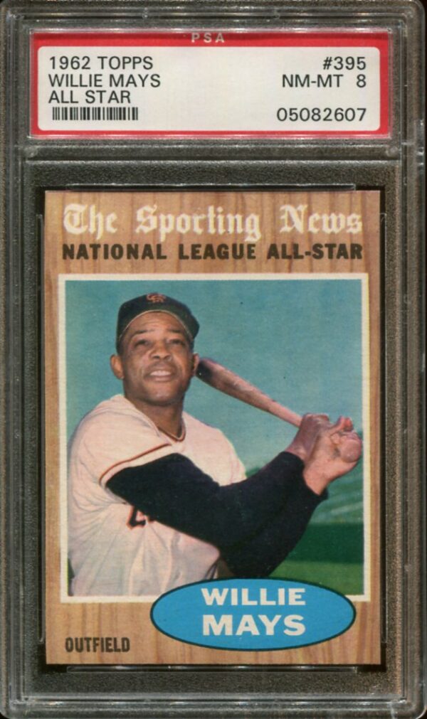 1962 Topps #395 Willie Mays All Star PSA 8 HOF (05082607)