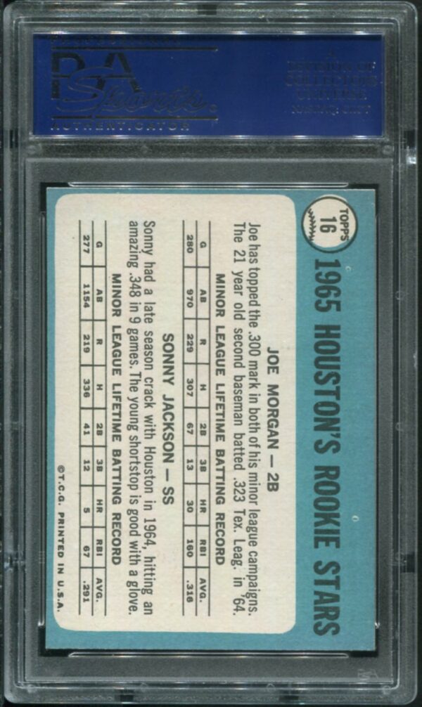 1965 Topps #16 Joe Morgan RC PSA 7 (14601743) - Image 2