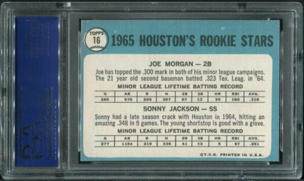 1965 Topps #16 Joe Morgan RC PSA 7 (14601743) - Image 4