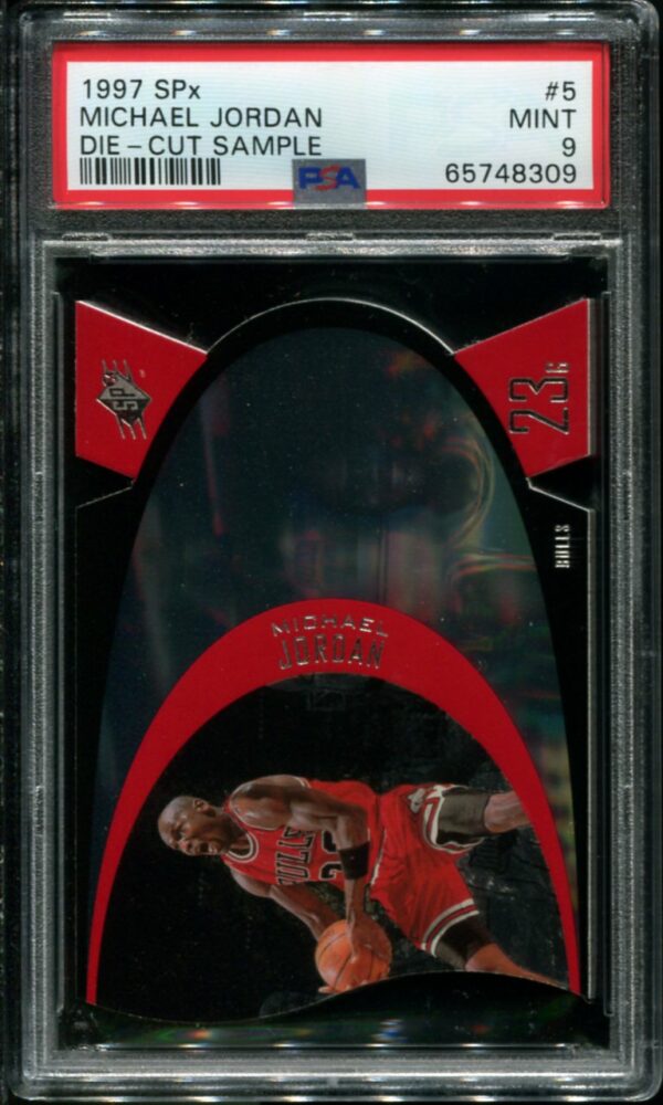 1997 SPx #5 Michael Jordan Die-Cut Sample PSA 9 HOF (65748309)