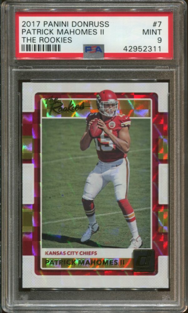 2017 Panini Donruss The Rookies #7 Patrick Mahomes RC PSA 9 (42952311)