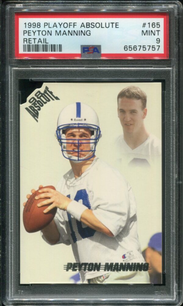 1998 Playoff Absolute #165 Peyton Manning RC PSA 9 HOF (65675757)