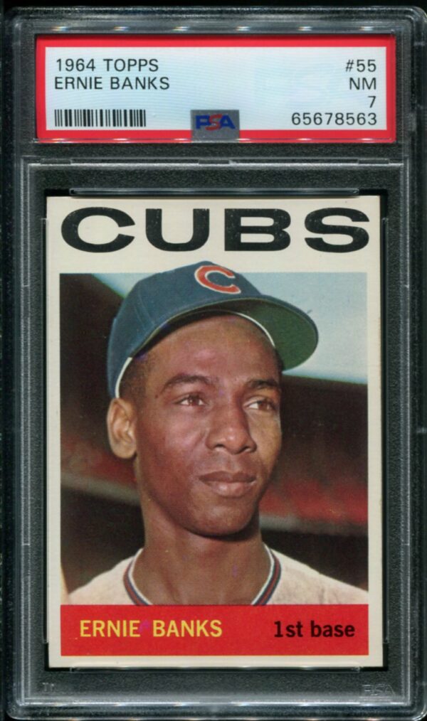 1964 Topps #55 Ernie Banks PSA 7 HOF (65678563)