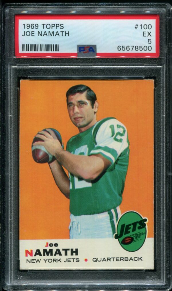 1969 Topps #100 Joe Namath PSA 5 HOF (65678500)