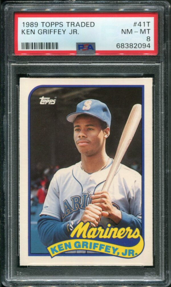 1989 Topps Traded #41T Ken Griffey, Jr. RC PSA 8 HOF (68382094)