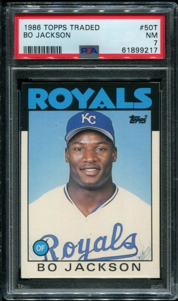 1986 Topps Traded #50T Bo Jackson RC PSA 7