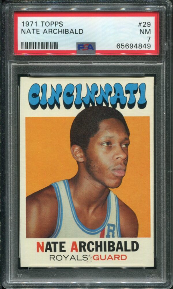 1971 Topps #29 Nate Archibald RC PSA 7 HOF (65694849)