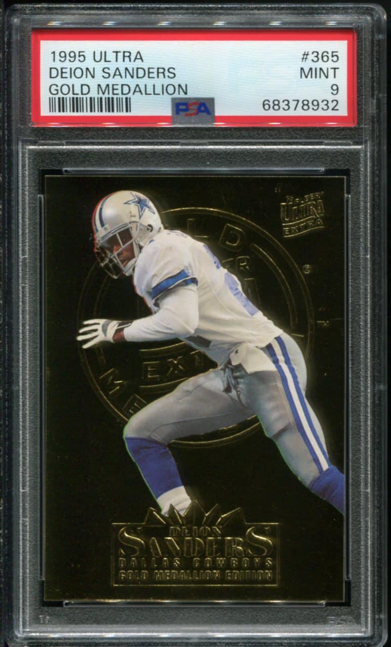 1995 Fleer Ultra #365 Deion Sanders Gold Medallion PSA 9 HOF (68378932 ...