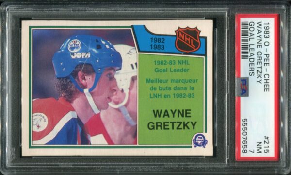 1983 O-Pee-Chee #215 Wayne Gretzky PSA 7 HOF (55507658) - Image 3