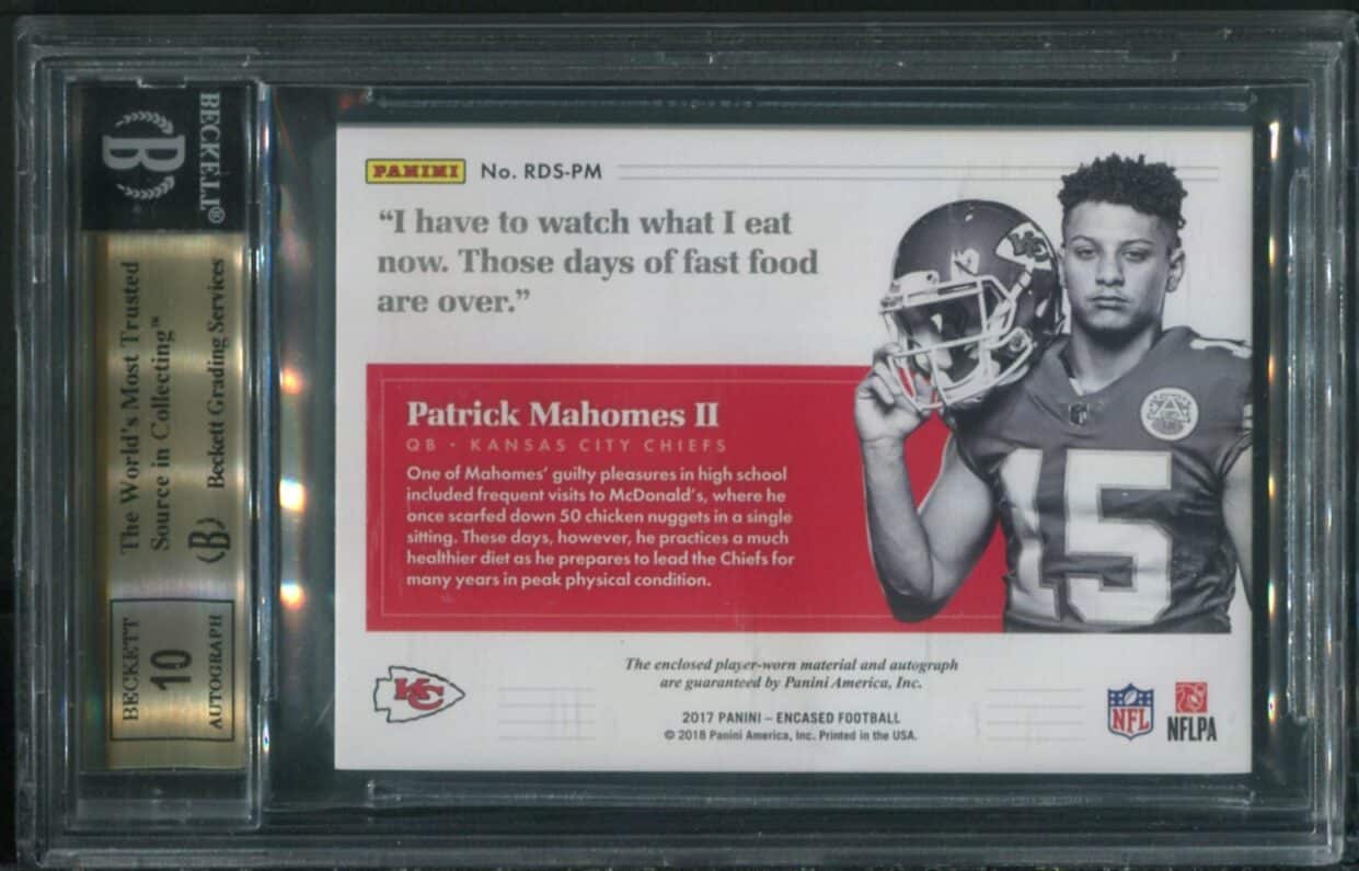 2017/2018 Summit Origins Limited Edition Proof Patrick Mahomes