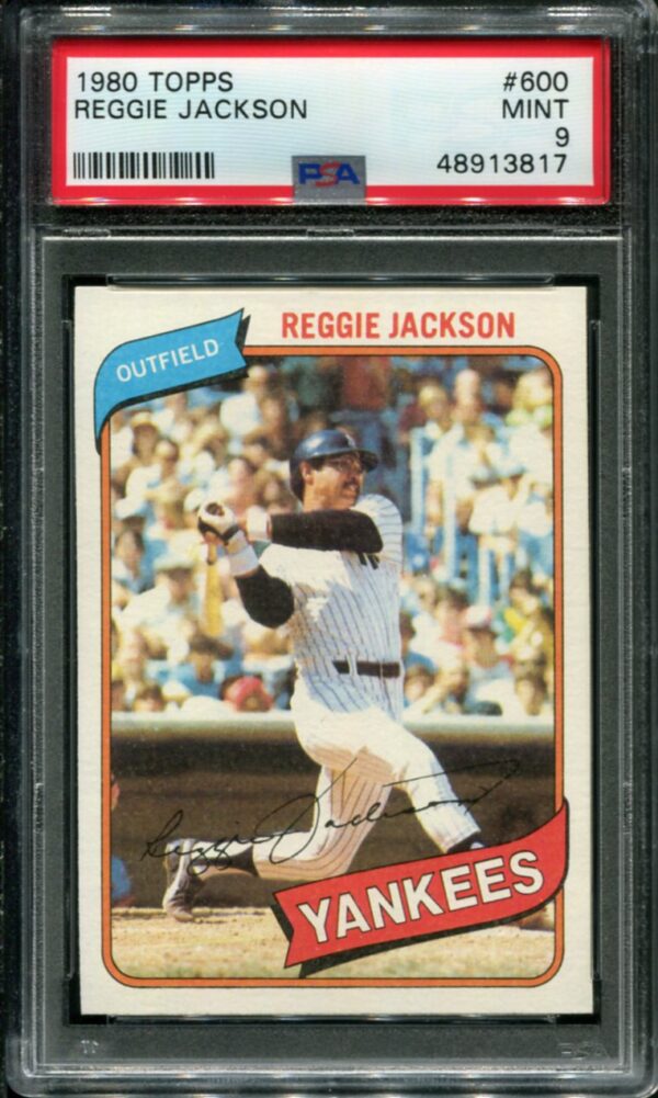 1980 Topps #600 Reggie Jackson PSA 9 HOF (48913817)