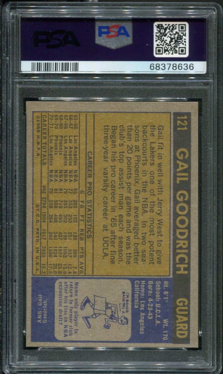 1971 Topps #121 Gail Goodrich Psa 8(oc) Hof (68378636) - All Star Cards Inc