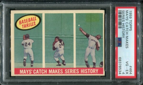 1959 Topps #464 Willie Mays PSA 4 HOF (68378534) - Image 3