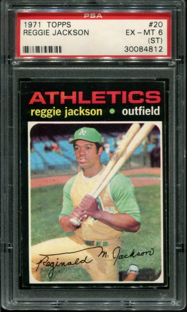 1971 Topps #20 Reggie Jackson PSA 6 (ST) HOF (30084812)