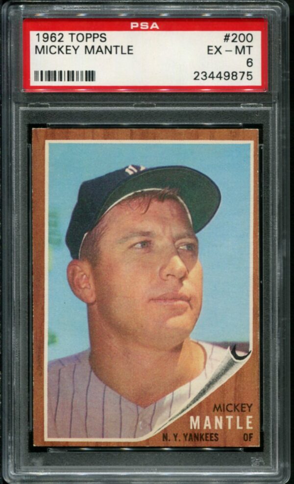 1962 Topps #200 Mickey Mantle PSA 6 HOF (23449875)