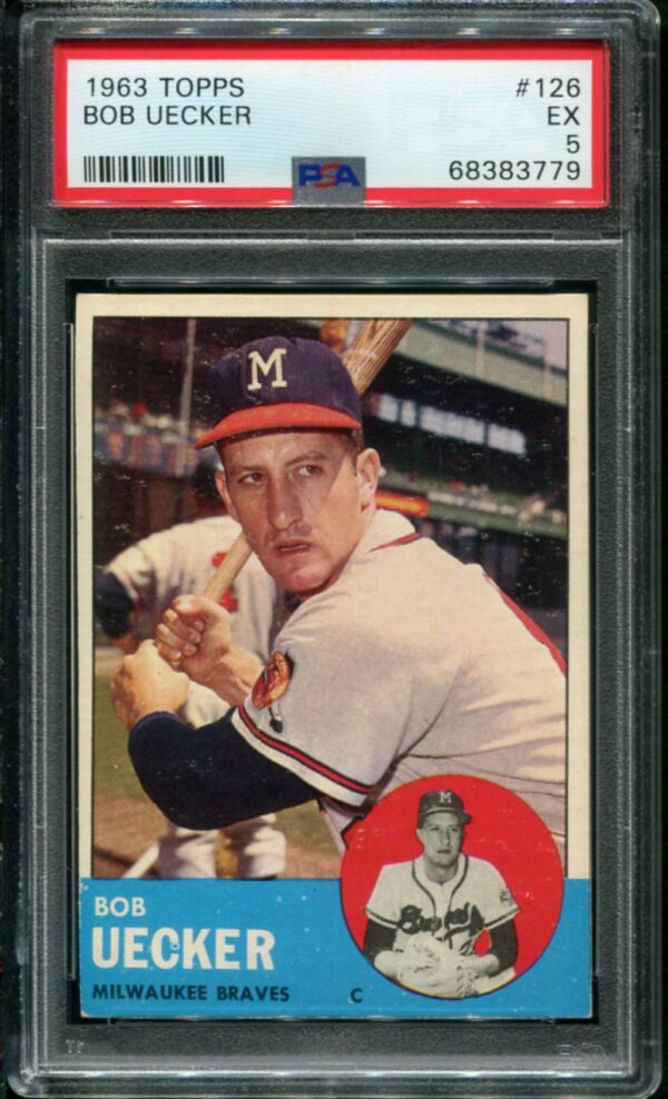 1963 Topps #126 Bob Uecker PSA 5 (68383779)