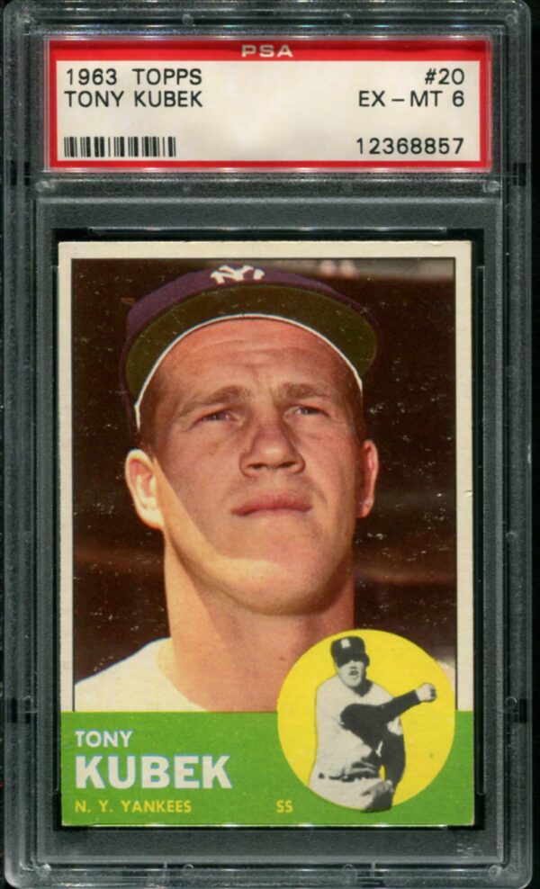 1963 Topps #20 Tony Kubek PSA 6 (12368857)