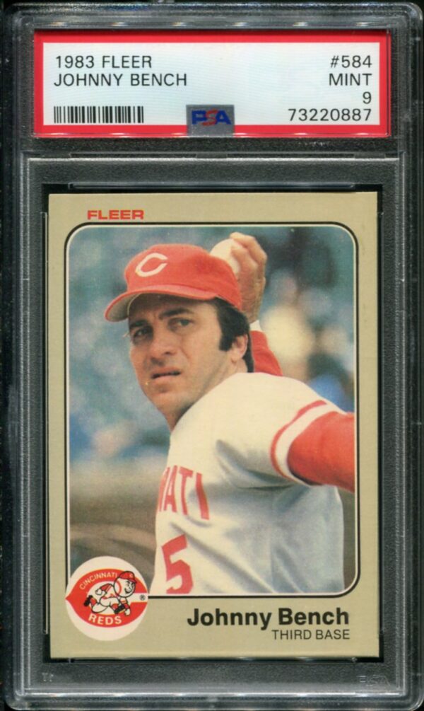 1983 Fleer #584 Johnny Bench PSA 9 HOF (73220887)