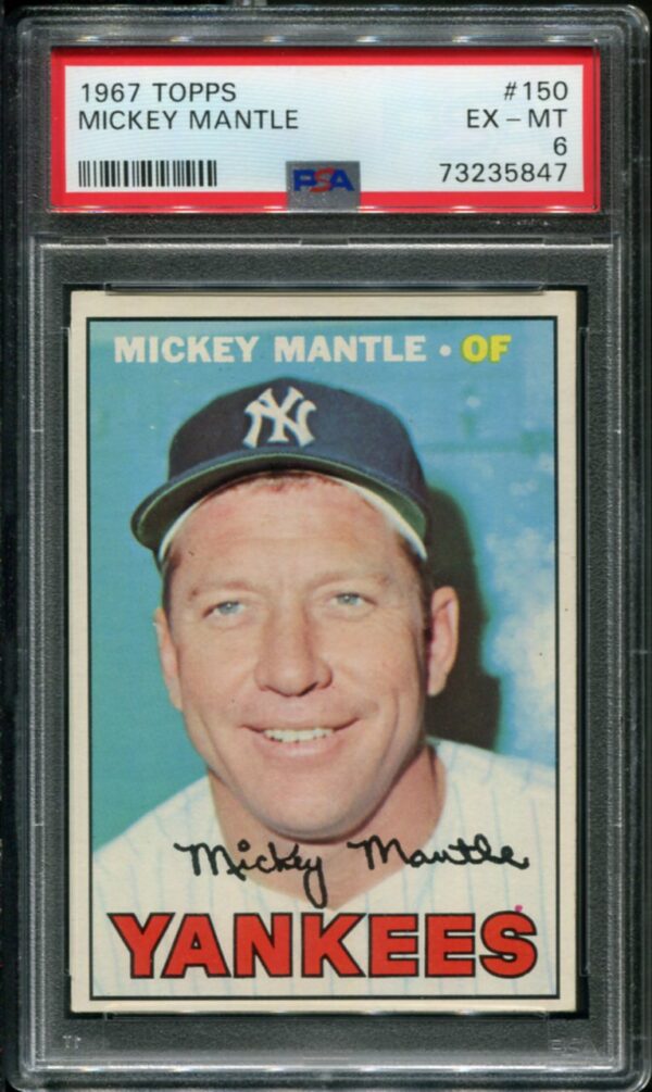 1967 Topps #150 Mickey Mantle PSA 6 HOF (73235847)