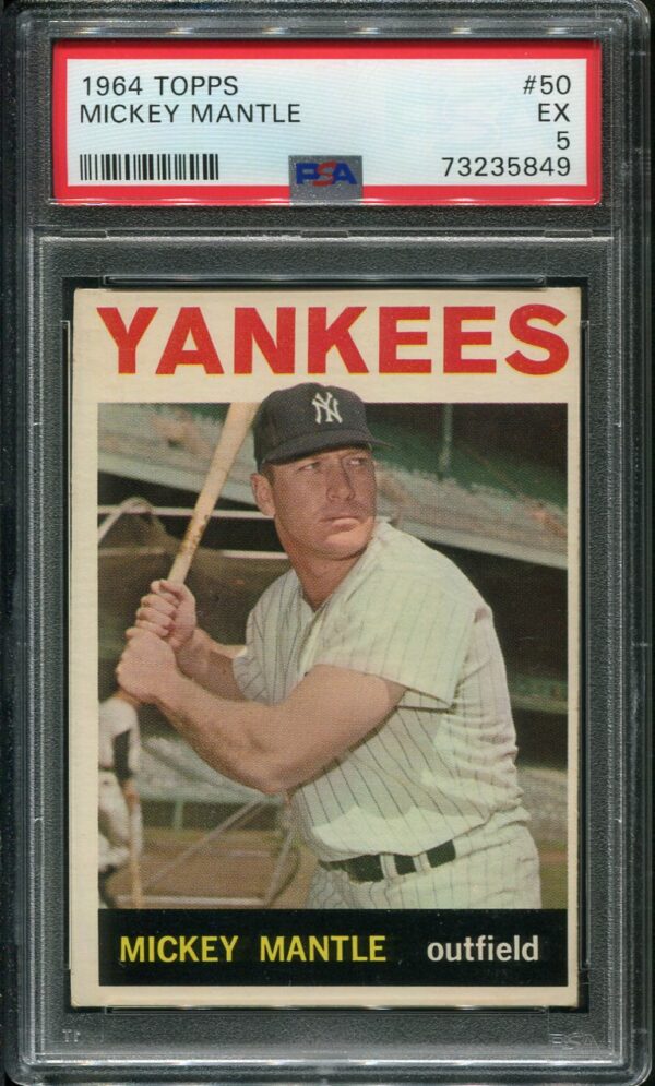 1964 Topps #50 Mickey Mantle PSA 5 HOF (73235849)