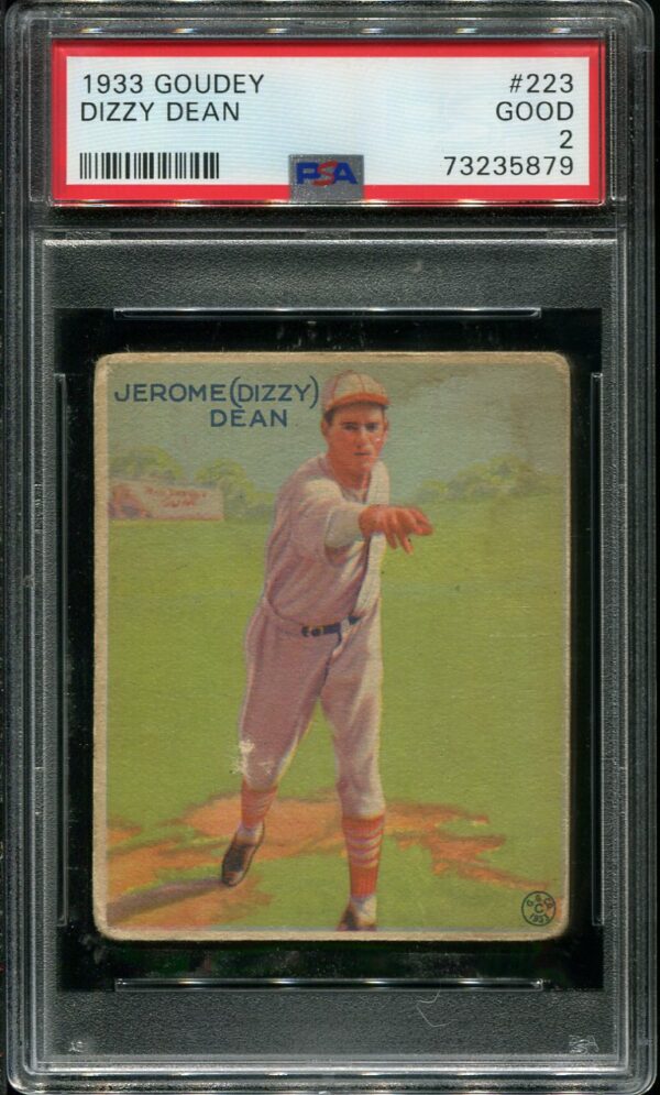 1933 Goudey #223 Dizzy Dean PSA 2 HOF (73235879) - All Star Cards Inc