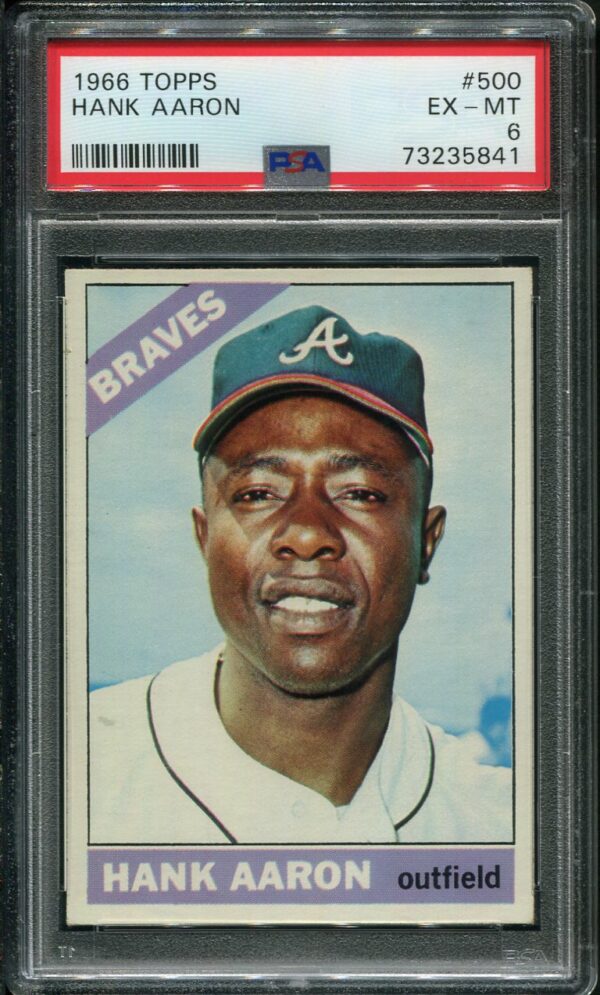 1966 Topps #500 Hank Aaron PSA 6 HOF (73235841)