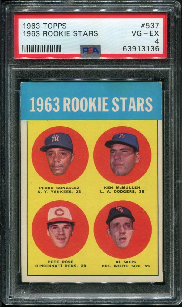 1963 Topps #537 Pete Rose RC PSA 4 (63913136)