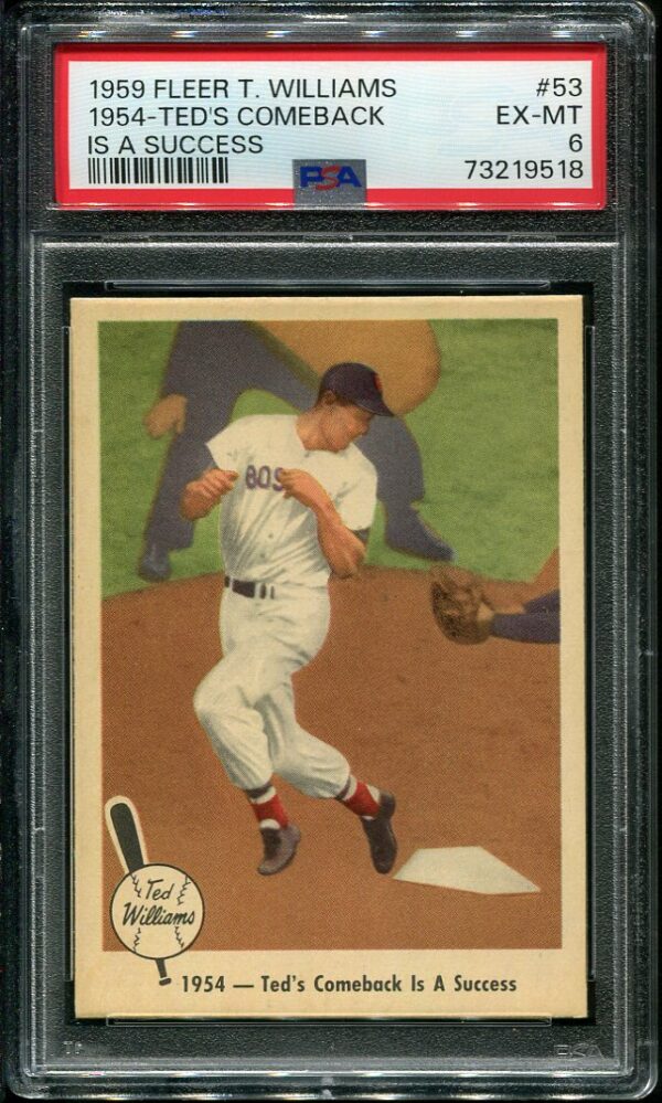 1959 Fleer Ted Williams #53 PSA 6 Baseball Card