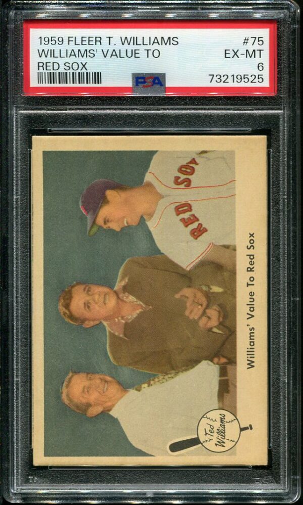 1959 Fleer Ted Williams #75 PSA 6 Baseball Card