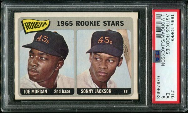 Authentic 1965 Topps #16 Joe Morgan/Sonny Jackson PSA 5 Rookie Baseball Card