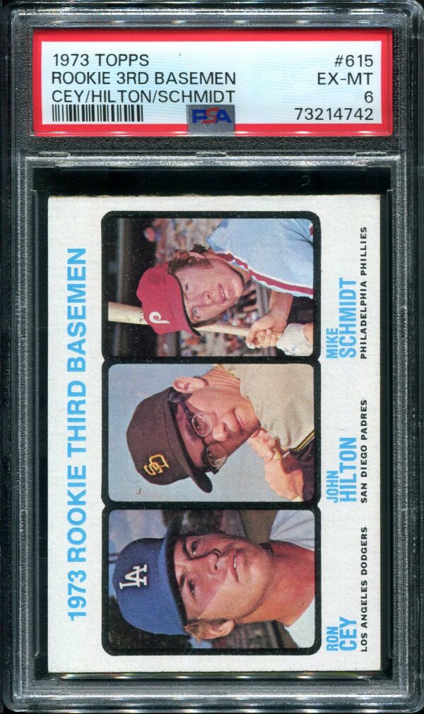 1973 Topps #615 Mike Schmidt PSA 6 Rookie Baseball Card Front