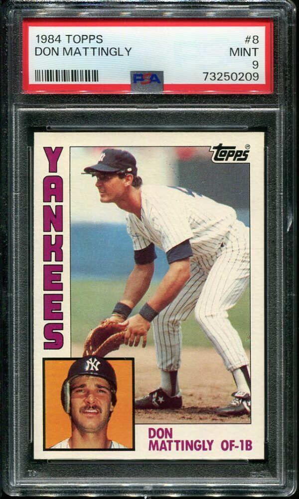 Authentic 1984 Topps #8 Don Mattingly PSA 9 Rookie Baseball Card